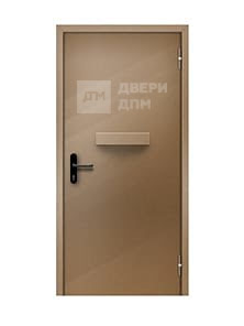 Глухая однопольная противопожарная дверь ДПМ-01 EI-30 с лотком