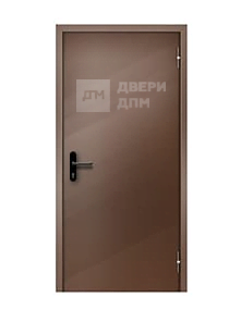 Коричневая противопожарная дверь 1-го типа однопольная глухая ДП-660